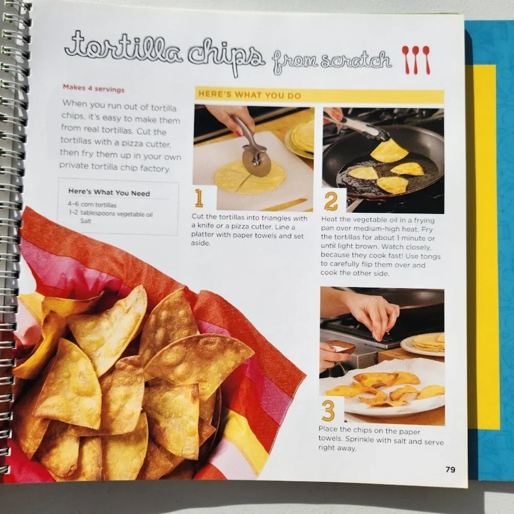 Cooking Class 57 Fun Recipes Kids Cookbook Book Recipe Cards Stickers